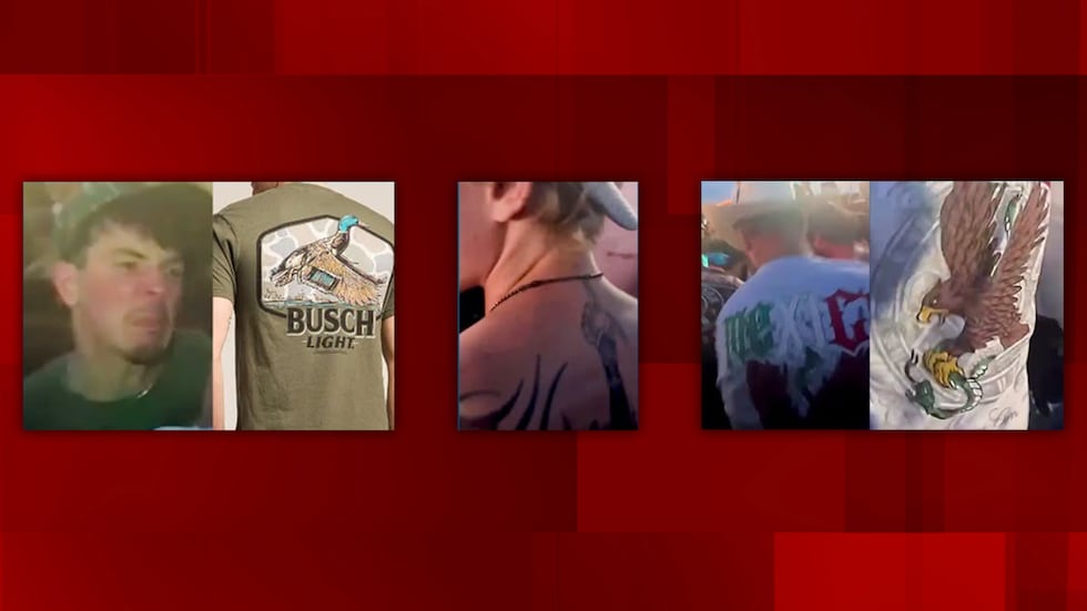 Bloomington Police are releasing photographs of three suspects, their clothing, and tattoo...