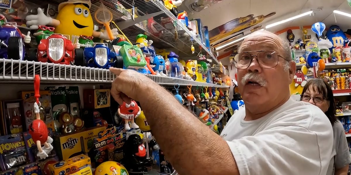 He built an M&M museum and keeps adding to the collection