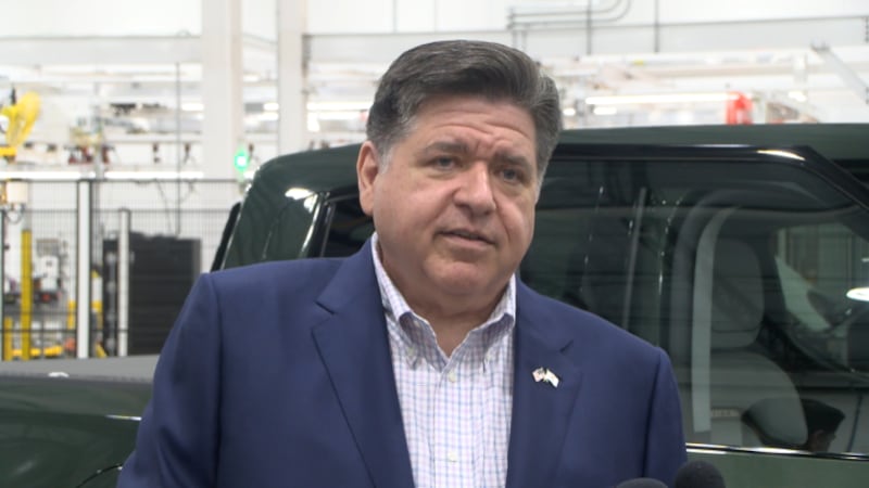 Gov. JB Prtizker at Rivian in Normal