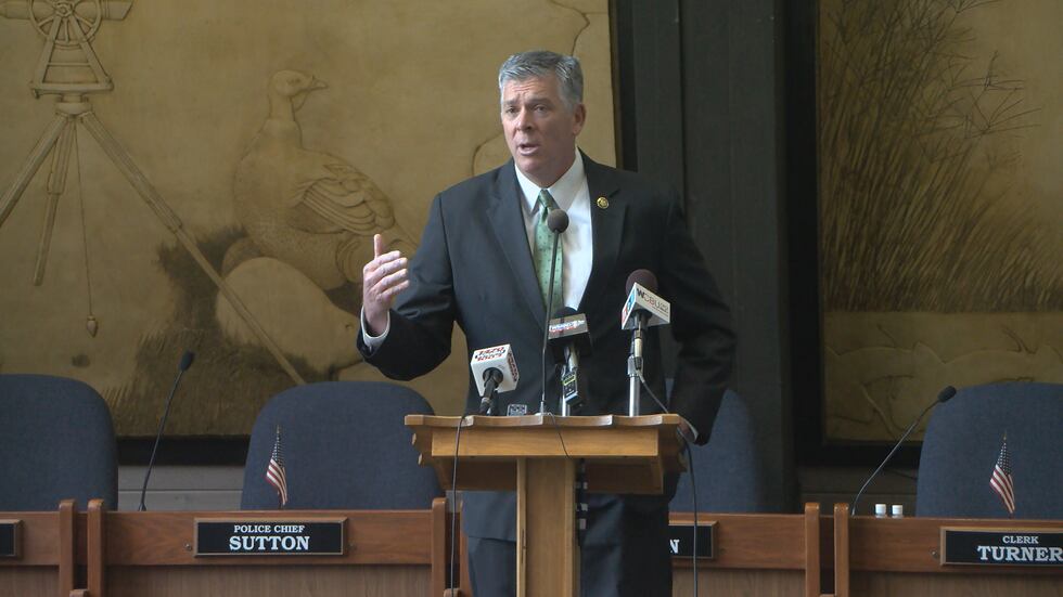 Rep. Darin LaHood in Peoria Heights.