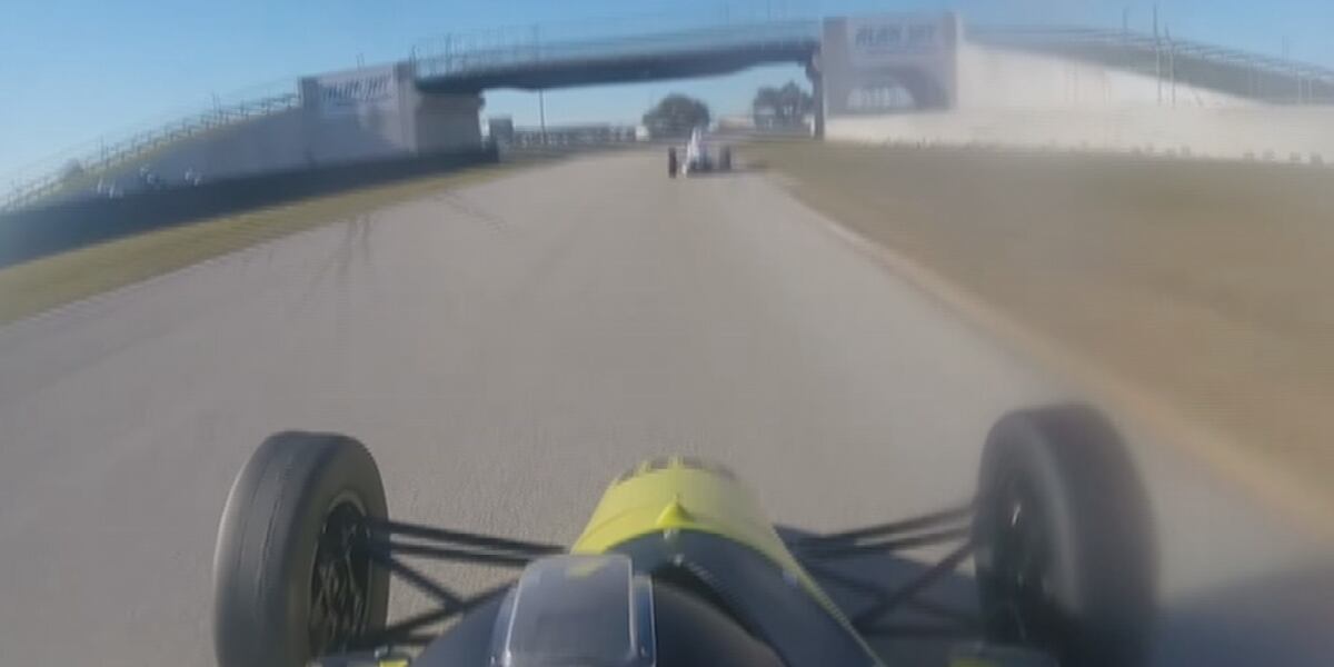 16-year-old racer burns rubber on the race track