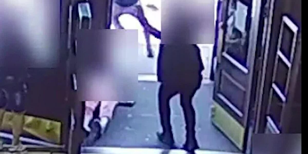 Robber Escaping CAUGHT ON CAM: 78-year-old woman knocked out by escaping bookstore ...