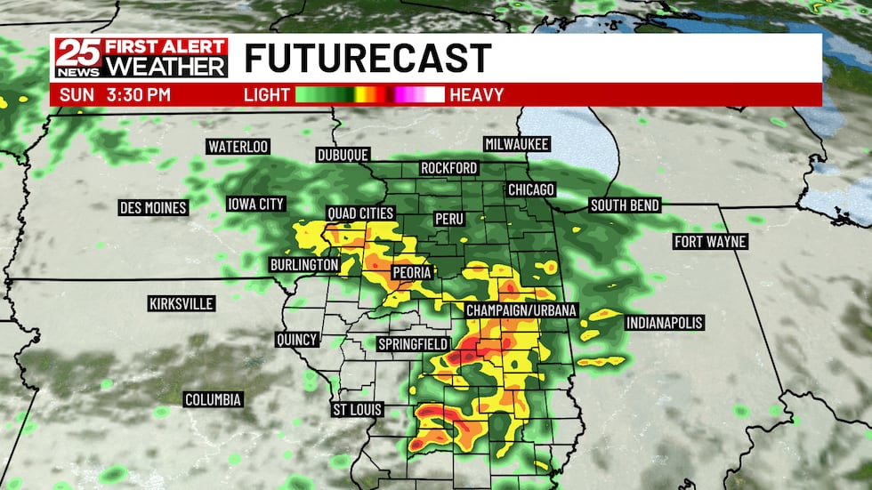 Rain likely for Father’s Day, heavy at times
