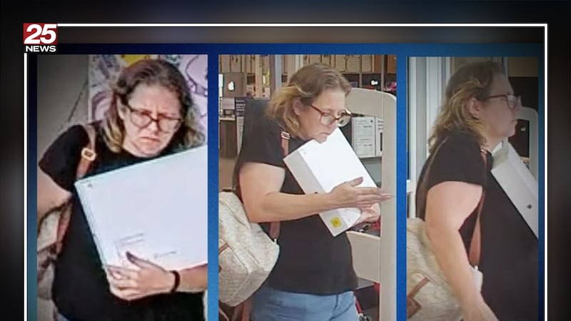 Bloomington Police have released these photos of a woman suspected of using stolen credit...