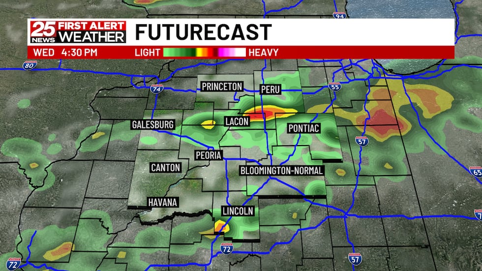 A few rounds of rain chances through Friday