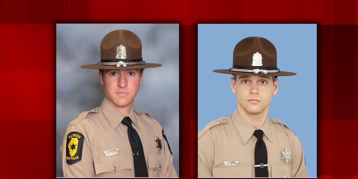 Ceremony honors 2 Illinois State Police troopers who died in the line of duty