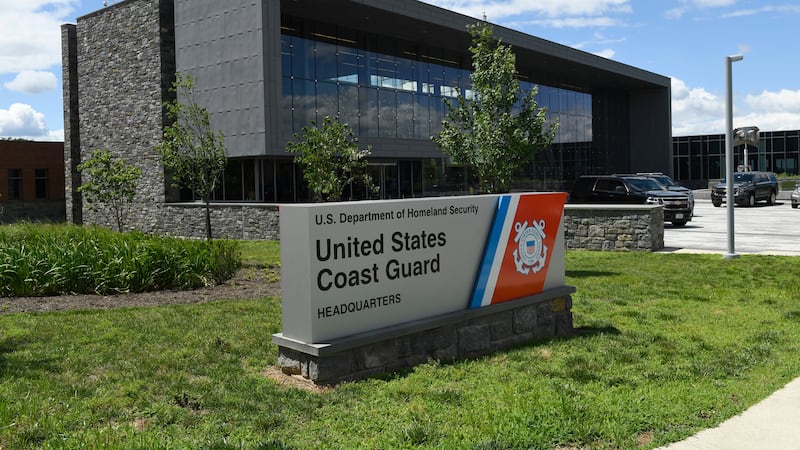 FILE - A view of the United States Coast Guard headquarters building in Washington, June 21,...