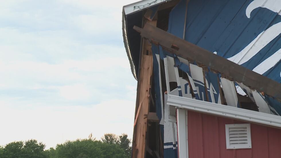 The blue Culver's barn in Beaver Dam was destroyed after storms on Wednesday.