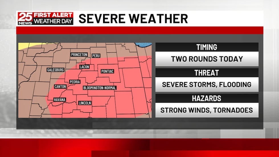 First Alert: Severe storms possible today