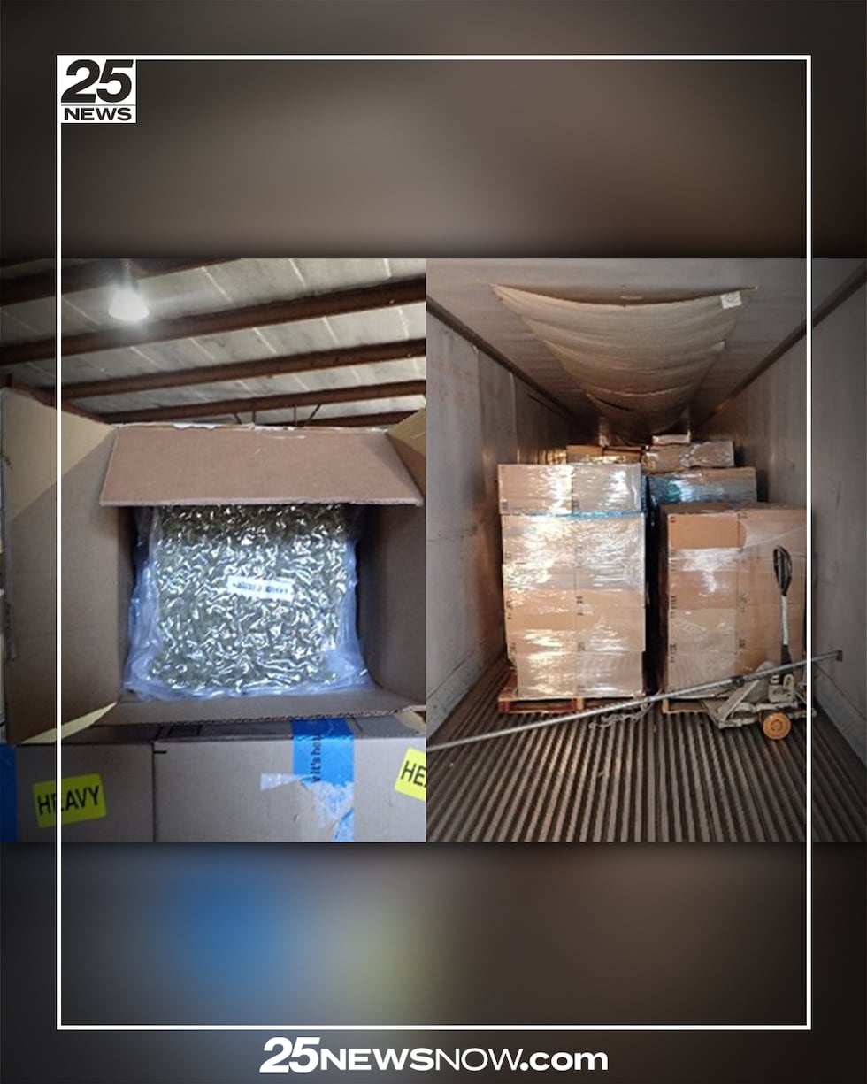 Illinois State Police said troopers arrested two men after finding more than 5,800 pounds of...