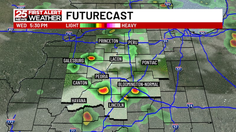 Here's what radar could look like tomorrow afternoon and evening.