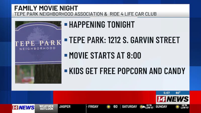 Tepe Park Neighborhood Association kicks off fall with free movie night